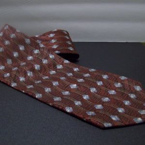 Stafford Executive 100% Silk Maroon Tie 3D Diamond